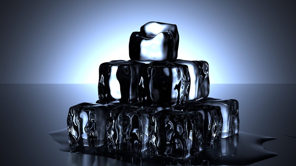cold ice cubes
